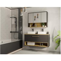 Badezimmer Spiegelschrank - Anthrazit - 100 cm - YANGRA von Kauf-unique