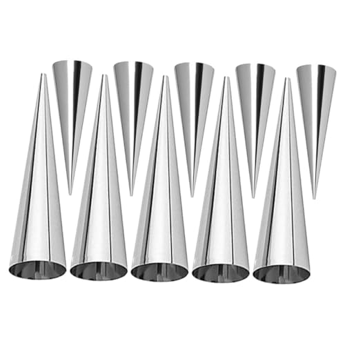 SHOWERORO 10 Stück Metalltüten Zum Backen Kegelformen Croissantformen Hause Backwerkzeug von SHOWERORO