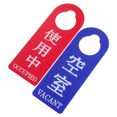 SHOWERORO 2 Stück Türgriffschild Besprechungsraum Türdekor Toilette In Benutzung Schild „Frei Besetzt“ Sichtschutzschild Frei Schild Für Badezimmer Zimmerstatustafel Verwendung von SHOWERORO