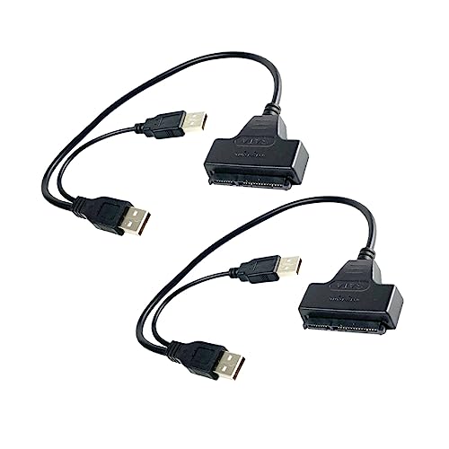 SHOWERORO 2Stücke USB Datenkabel USB Easy Drive Kabel für Hohe Geschwindigkeit Stabile Datenübertragung Kompatibel mit SSD Adapter von SHOWERORO