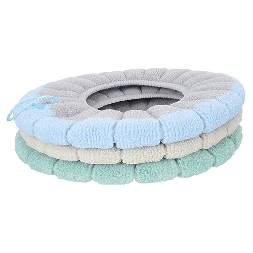 SHOWERORO 3 Stück Toilleten Sitz Schaum Unterlage Kissen Toilettensitzpolster Und Stoßstangen Pads Wc-sitzbezug Wiederverwendbar Gepolstert Toilettendeckel Toilettensitzbezüge Acryl von SHOWERORO