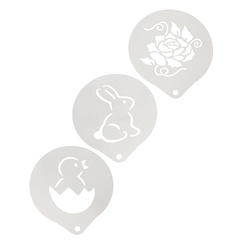 SHOWERORO 304 Stahl Kaffee Kunst Schablonen Bunny Rose Design Puderzucker Sieb für Decor von SHOWERORO