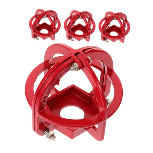 SHOWERORO 4 Stück Feuersprinkler-kopfschutz Robustem Metall Schutzkäfig für Sprinkler-sprinklerköpfe Auffällige Rote Abdeckung Langlebiger Sprinklerkopf-Protector für Sicheren Betrieb von SHOWERORO