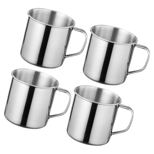 SHOWERORO 4 Stück Teiliges Edelstahl Trinkbecher für Griff Mini Wasser Teetassen Leicht zu Reinigen Robust für Camping Wandern und Familienausflüge SHOWERORO 4 Stück Teiliges Edelstahl Trinkbecher für Griff Mini Wasser Teetassen Leicht zu Reinigen Robust für Camping Wandern und Familienausflüge von SHOWERORO