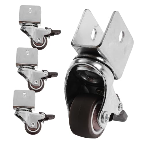 SHOWERORO 4 Stück Teiliges Set U-förmige Schwerlast-lenkrollen mit Bremse Geräuscharm Stabile Schrank Schubladenrollen für Werkbank und Möbelersatz SHOWERORO 4 Stück Teiliges Set U-förmige Schwerlast-lenkrollen mit Bremse Geräuscharm Stabile Schrank Schubladenrollen für Werkbank und Möbelersatz von SHOWERORO