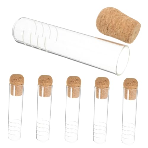 SHOWERORO 6stücke Glas-tee-ei Mit Korkverschluss Lose-tee-filter Transparentes Sieb Für Teeblätter Steilflasche Für Tasse Teekanne Wiederverwendbar Diffusor von SHOWERORO