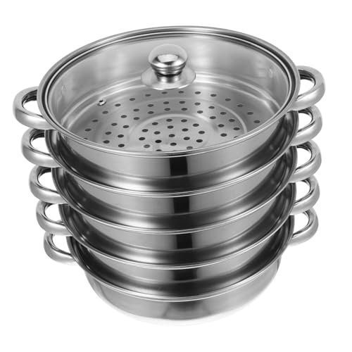 SHOWERORO Dampfgarer Multifunktionaler Suppentopf Praktischer Damp Topf für Induktionsherde Lagig Langlebiges Material für Leckere Suppen und Einfache Nutzung SHOWERORO Dampfgarer Multifunktionaler Suppentopf Praktischer Damp Topf für Induktionsherde Lagig Langlebiges Material für Leckere Suppen und Einfache Nutzung von SHOWERORO