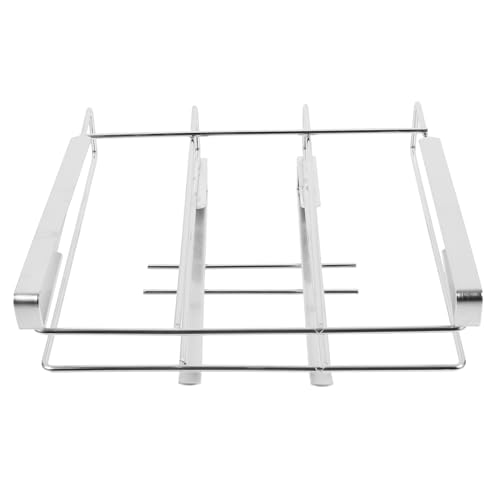 SHOWERORO Edelstahl Schneidebrett Halter Hängend Unter Schrank Organizer mit Rutschfestem Design Kratzschutz und Platzsparender Aufbewahrung für Küchenutensilien von SHOWERORO