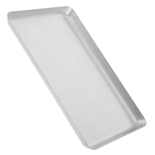 SHOWERORO Edelstahl Tablett Organizer Vintage Design Retro Rechteckig Multifunktional für Bbq Obst Kuchen Dekoration Handtücher Ablage Küchentheke von SHOWERORO