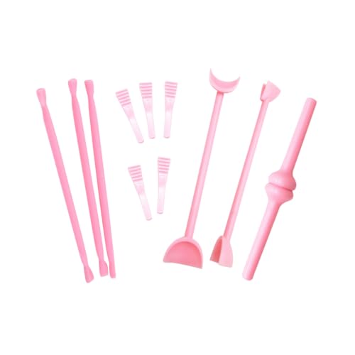 SHOWERORO Fondant-Werkzeug-Set, 11-teiliges Kuchendekorationsset, doppelseitiges Ton-Werkzeug, Kuchenschnitzstifte, leicht zu reinigen, aufzubewahren von SHOWERORO
