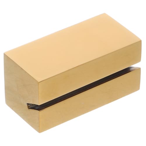 SHOWERORO Goldener Tischkartenhalter Platzkartenhalter Stand mit Kompakter Quadratischer Basis für Memo und Preisschilder Multifunktional Platzsparend Elegant für Restaurant und Party von SHOWERORO