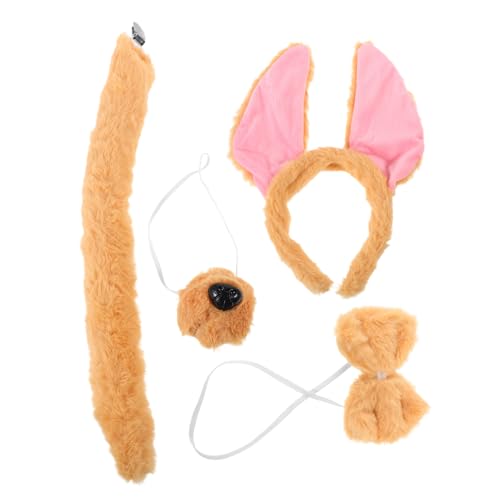 SHOWERORO Hundekostüm Kopfband mit Plüschohren Biegsamer Schleife und Nase Weiches Leichtes Welpen Accessoire für Erwachsene für Halloween Geburtstag und Party SHOWERORO Hundekostüm Kopfband mit Plüschohren Biegsamer Schleife und Nase Weiches Leichtes Welpen Accessoire für Erwachsene für Halloween Geburtstag und Party von SHOWERORO