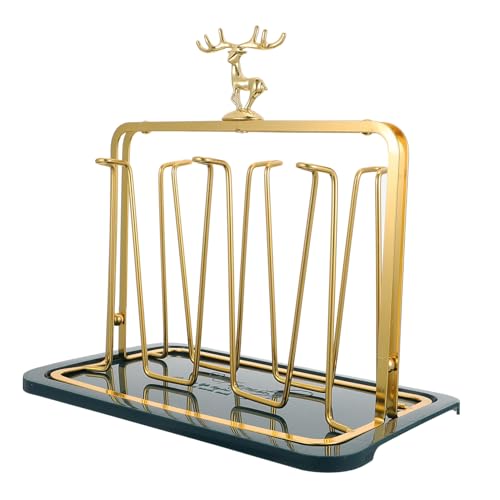 SHOWERORO Küchen-glasbecherhalter mit Ablage Tischaufbewahrung für Gläser und Becher Modernes Platzsparendes Design Robustes Material für Haushalt und Geschenk SHOWERORO Küchen-glasbecherhalter mit Ablage Tischaufbewahrung für Gläser und Becher Modernes Platzsparendes Design Robustes Material für Haushalt und Geschenk von SHOWERORO