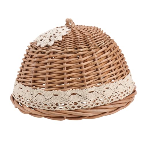 SHOWERORO 1stück Woven Rattan Food Cover Und Aufbewahrungskorb Holzfarbe Stilvoller Lebensmittel Brotkorb Langlebig Schützt Snacks Vor Schmutz Für Haushalt Und Küche SHOWERORO 1stück Woven Rattan Food Cover Und Aufbewahrungskorb Holzfarbe Stilvoller Lebensmittel Brotkorb Langlebig Schützt Snacks Vor Schmutz Für Haushalt Und Küche von SHOWERORO