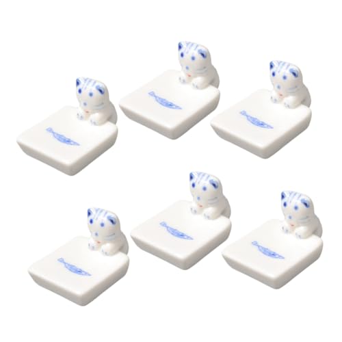 SHOWERORO Niedliche Katzen-Essstäbchenablage aus Keramik, Kätzchen, Essstäbchenhalter, japanischer Stil, Essstäbchen-Kissen für einfache Reinigung SHOWERORO Niedliche Katzen-Essstäbchenablage aus Keramik, Kätzchen, Essstäbchenhalter, japanischer Stil, Essstäbchen-Kissen für einfache Reinigung von SHOWERORO