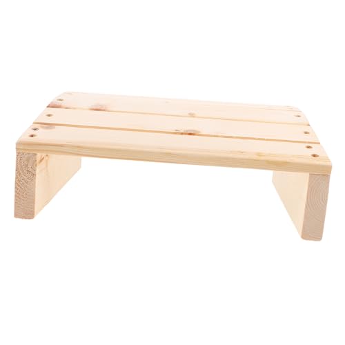 SHOWERORO Schräger Holzhocker Für Schreibtisch Fußstütze Aus Holz Unter Tisch Stabiler Fußhocker Mit Kissen Für Büro Und Zuhause von SHOWERORO