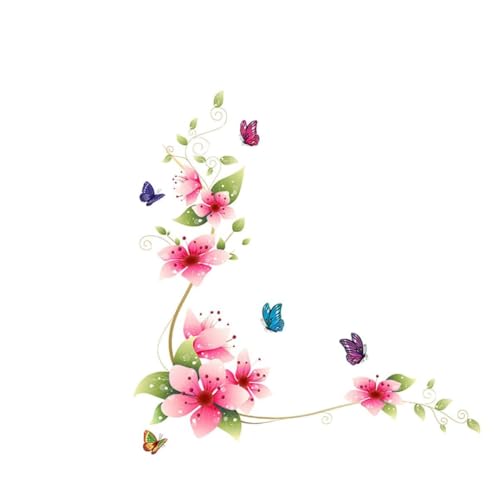 SHOWERORO Blumen-wandaufkleber Selbstklebend Für Kinderzimmer Wohnzimmer Dekoration Easily Apply Remove No Residue Diy Wandkunst von SHOWERORO
