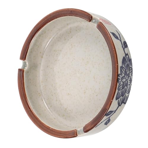 SHOWERORO Vintage Stil Keramik Aschenbecher Winddicht Große Kapazität Einfach zu Reinigen Stilvolles Design für Zuhause Büro und Outdoor Reise Geeignet von SHOWERORO