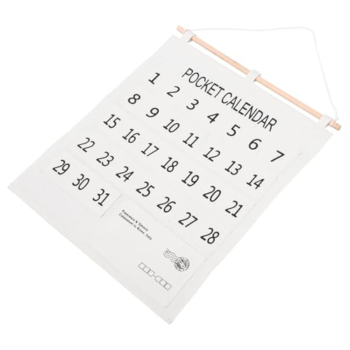 SHOWERORO Wandkalender Pocket Organizer aus Robustem Vliesstoff Monatskalender Wandbehang mit Praktischem Aufbewahrungstaschen Design Platzsparend und Vielseitig für Küche Wohnzimmer Büro von SHOWERORO