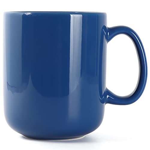 20 Unzen Große Tasse, 600ml Porzellan Extra Riesige Große Keramiktasse für Tee Kaffee Heiße Schokoladensuppe, Blau von SHOWFULL