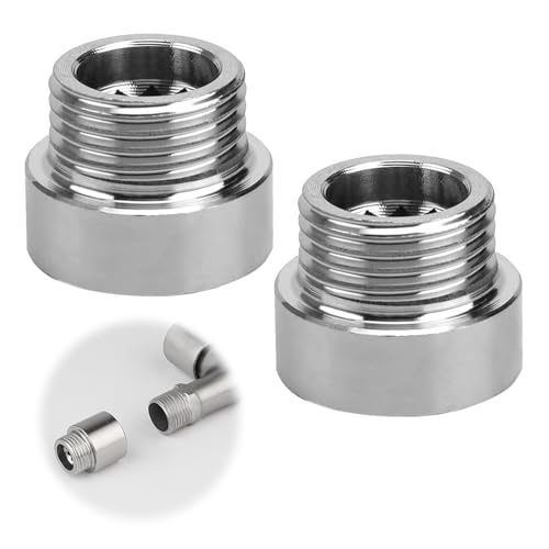 2 Stück Hahnverlängerung 1/2 Zoll x 10 mm,Gewindeverlängerung Duschkopf Verlängerung für Hahnverlängerung Fitting,Messing Wasserhahn Anschluss Verlängerung,Hahn-Verlängerung Eckventil 1/2 Zoll von SHPUJUN