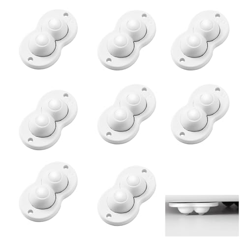 8Pcs Rollen für KüChengeräTe,Gleiter für Küchengerät,Gleitbrett Unsichtbares Selbstklebendes Starkes Rollenrad 360 Grad Kugelrollen 2 Rollen,Kleine Möbelrollen,Zum Kaffeemaschine/Mixer/Küchen maschine von SHPUJUN