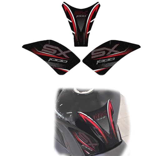 SHQXD Tankaufkleber Motorrad-Tankpad-Aufkleber, Schutzaufkleber, Zubehör Für Kawasaki, Für Ninja 1000SX Z 1000SX 2017–2024, 2023, 2022, 2021, 2020(Rosso) von SHQXD