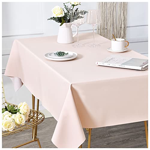 SHRHZJ Tischdecke Outdoor,Nordischer Stil Einfarbig Tischdecke,Pu-Leder/Fleckschutz Pflegeleicht Tischtuch Mi Lotuseffekt, Größen Erhältlich (120x170cm(47x67in),Khaki) von SHRHZJ