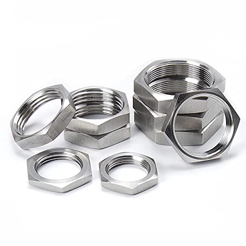 M8 10 12 14 16 18 20 22 24 25 27 30 32 Metrisches Innengewinde Sechskant-Kontermutter Rohrverschraubung 304 Edelstahl-M24x1,5 mm (S27 H4) von SHRIMAD