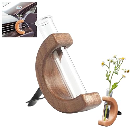 SHROUDEX Car Vase Vent Clip, Car Vent Propagation, Auto-Blumenvasen-Clip-Halter, C-förmiger Auto-Vasen-Clip, Mini-Glas-Auto-Blumenvasen-Clip for Automotive (A) von SHROUDEX