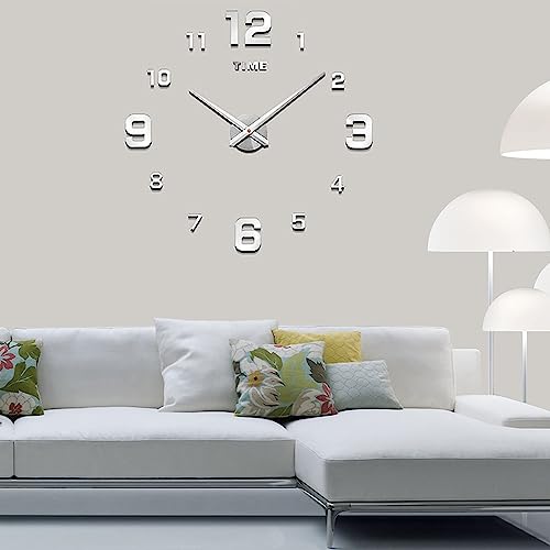 Coraltree 3D Wandtattoos Wanduhr DIY Wanduhren Dekoration Uhren für Büro Wohnzimmer Schlafzimmer Uhr Geschenk Home Dekoartikel (Silber) Coraltree 3D Wandtattoos Wanduhr DIY Wanduhren Dekoration Uhren für Büro Wohnzimmer Schlafzimmer Uhr Geschenk Home Dekoartikel (Silber) von Coraltree