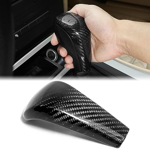 SHSBSCAR E90 Schaltknaufabdeckung, Carbonfaser Panel Rahmenabdeckung für BMW E90 E87 E92 E93 (2005-2012), Schaltknauf Kopfrahmen Sticker Innenausstattung von SHSBSCAR