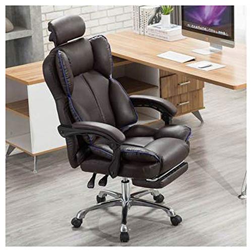 Gaming Sessel Gamer Stuhl Mit hohem Rücken für Massage-Spiele-Büro-Swivel-Swivel-Swivel-Bürostuhl für PC-Büro einstellbare Lordosenunterstützung (Color : Brown) von SHSBY