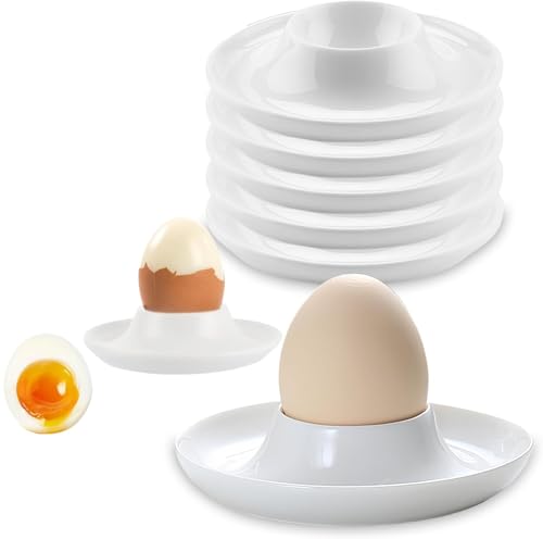 SHSHbuy Eierbecher Set,6 Stück Eierbecher Lustig,Weiss Kunststoff Eierständer mit Ablage,Egg Cups,Runde Eierbecher für Kinder,Frühstück Eierhalter Hart und Weichgekochten Eiern SHSHbuy Eierbecher Set,6 Stück Eierbecher Lustig,Weiss Kunststoff Eierständer mit Ablage,Egg Cups,Runde Eierbecher für Kinder,Frühstück Eierhalter Hart und Weichgekochten Eiern von SHSHbuy