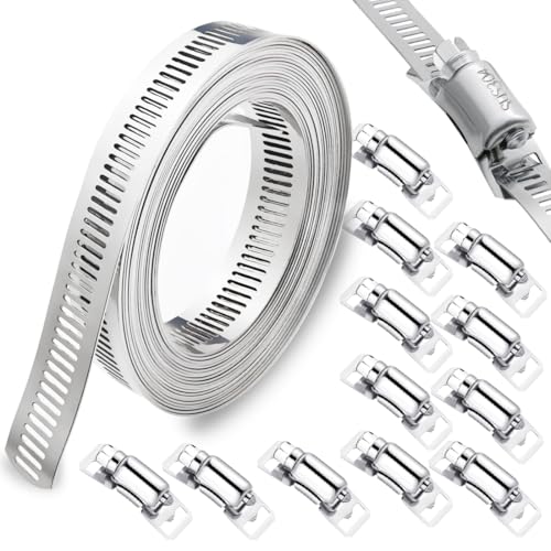 SHSMPXOY 5M Schlauchschellen Edelstahl Endlos 304 Rohrschellen Schellen Edelstahl Schlauchklemmen Set Mit Schraube Klemme 12 Stück für Wasser Rohr/Tank/Gas Rohr/Kühler/Automobil Tubing/Pool SHSMPXOY 5M Schlauchschellen Edelstahl Endlos 304 Rohrschellen Schellen Edelstahl Schlauchklemmen Set Mit Schraube Klemme 12 Stück für Wasser Rohr/Tank/Gas Rohr/Kühler/Automobil Tubing/Pool von SHSMPXOY