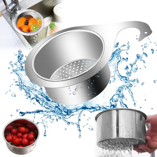 SHSMPXOY Siebkorb aus Edelstahl in Schwanenform für die Spüle, Multi-Functional Drain Basket, Neuestes Abflusssieb Küchenspüle, Eckspülbecken-Sieb Küchenspüle Abfluss Korb Swan Drain Rack (1) von SHSMPXOY