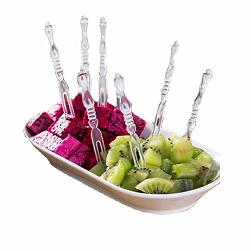 SHTGOI 100 Stück Plastikgabeln Kuchengabeln Dessertgabeln 10.5cm Tafelgabeln Mehrweg & Robust Plastik Gabel Party Besteck Plastik Plastikbesteck Set für Haushalte, Restaurants, Kantinen usw von SHTGOI