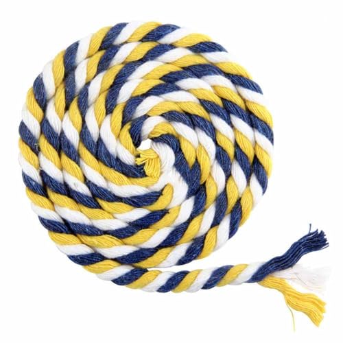SHTGOI 100m/rolle Baumwollseil Bunt Geflochten Baumwollkordel- Gelb+Blau+Weiß 6mm Dickes Bastelseil Makramee Kordel zum basteln Weihnachtsseil für DIY Handwork Wandbehang Dekoration 19# SHTGOI 100m/rolle Baumwollseil Bunt Geflochten Baumwollkordel- Gelb+Blau+Weiß 6mm Dickes Bastelseil Makramee Kordel zum basteln Weihnachtsseil für DIY Handwork Wandbehang Dekoration 19# von SHTGOI