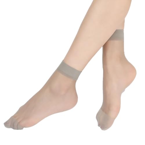 SHTGOI 20Paar Feinstrümpfe Seidenglatt Hygiene Socken Feinstrumpfsöckchen Fein Druckfreiem Komfortbund Nylon Socken Damen Verstärkter Zehenbereich Transparente Söckchen von SHTGOI