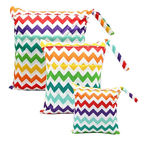 SHTGOI 3 Stück Wet Dry Cloth Windeltaschen Windeltasche Wasserdicht Wickeltasche Wiederverwendbar Wetbag Stoffwindeln mit Doppeltem Reißverschluss und Druckknopfgriff Nasstaschen Organiser 4# SHTGOI 3 Stück Wet Dry Cloth Windeltaschen Windeltasche Wasserdicht Wickeltasche Wiederverwendbar Wetbag Stoffwindeln mit Doppeltem Reißverschluss und Druckknopfgriff Nasstaschen Organiser 4# von SHTGOI