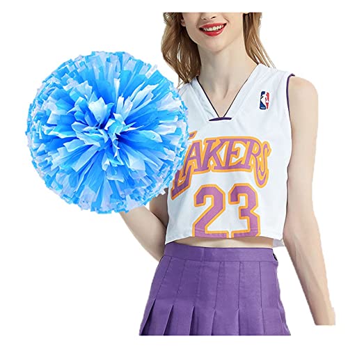 SHTGOI 4 Stück Cheerleading Pompoms Cheerleader Pom Poms Handblumen mit Ring Hell Handgekurbelter Blumenball für Sportwettbewerb Urlaub Feiern Tänze Karnevalspartys Blau+Weiß SHTGOI 4 Stück Cheerleading Pompoms Cheerleader Pom Poms Handblumen mit Ring Hell Handgekurbelter Blumenball für Sportwettbewerb Urlaub Feiern Tänze Karnevalspartys Blau+Weiß von SHTGOI