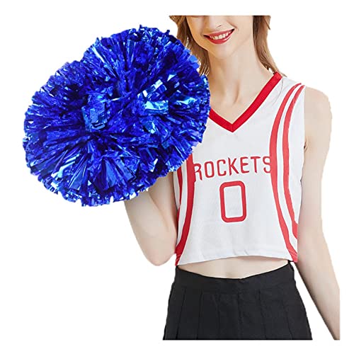 SHTGOI Cheerleading Pompons 2 Stück Metallic-Folie Cheerleading Pom Poms mit Handle Cheerleader Handblumen Cheers Blumenball für Sportveranstaltungen Ballspiele Tanzbedarf Blau SHTGOI Cheerleading Pompons 2 Stück Metallic-Folie Cheerleading Pom Poms mit Handle Cheerleader Handblumen Cheers Blumenball für Sportveranstaltungen Ballspiele Tanzbedarf Blau von SHTGOI