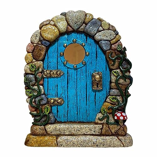 SHTGOI Feentür Holz Garten Elfentür Baum Mini-Feengartentür Wichteltür Gartendeko Fairy Door Miniatur Fairy Dekorationen für Bäume Hof Kunst Garten Skulptur Home Märchentür Miniatur Hofkunst 11# von SHTGOI