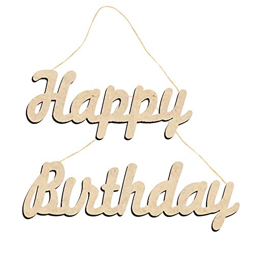 SHTGOI Happy Bithday Holzschild Happy Birthday Hängende Wörter 1Pcs Holz Wandkunst Unfertige Ornamente Holzschild zum Geburtstag unlackiert Holzausschnitt Geburtstagsparty, hängende Dekorationen SHTGOI Happy Bithday Holzschild Happy Birthday Hängende Wörter 1Pcs Holz Wandkunst Unfertige Ornamente Holzschild zum Geburtstag unlackiert Holzausschnitt Geburtstagsparty, hängende Dekorationen von SHTGOI