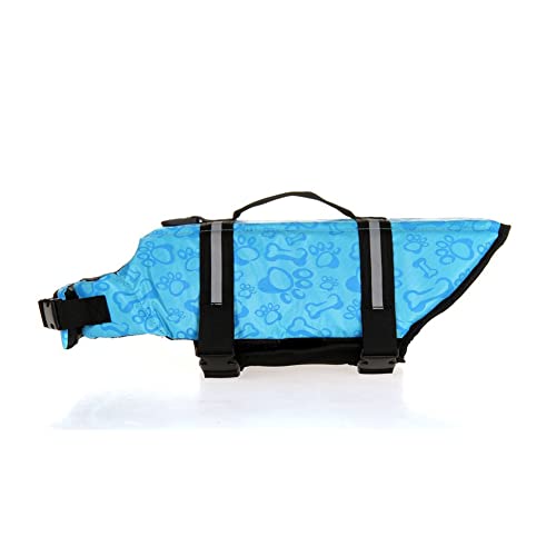 SHTGOI Hundeschwimmweste Reflektierende Rettungsweste für Hunde mit Rettungsgriff Haustiere Schwimmweste Welpen Sicherheit Schwimmanzüge Hundewesten für Schwimmen Bootfahren Wasser Blaue Knochen SHTGOI Hundeschwimmweste Reflektierende Rettungsweste für Hunde mit Rettungsgriff Haustiere Schwimmweste Welpen Sicherheit Schwimmanzüge Hundewesten für Schwimmen Bootfahren Wasser Blaue Knochen von SHTGOI