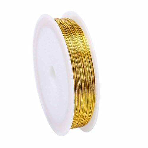 SHTGOI Kupferdraht 0.4mm Metalldraht Basteldraht Dünn 50m/Rolle Kupferdrahtrolle Schmuckdraht Perlendraht Lackierter Draht zum Basteln für Schmuckherstellung,Blumenkunst,Perlenarbeiten Gold SHTGOI Kupferdraht 0.4mm Metalldraht Basteldraht Dünn 50m/Rolle Kupferdrahtrolle Schmuckdraht Perlendraht Lackierter Draht zum Basteln für Schmuckherstellung,Blumenkunst,Perlenarbeiten Gold von SHTGOI