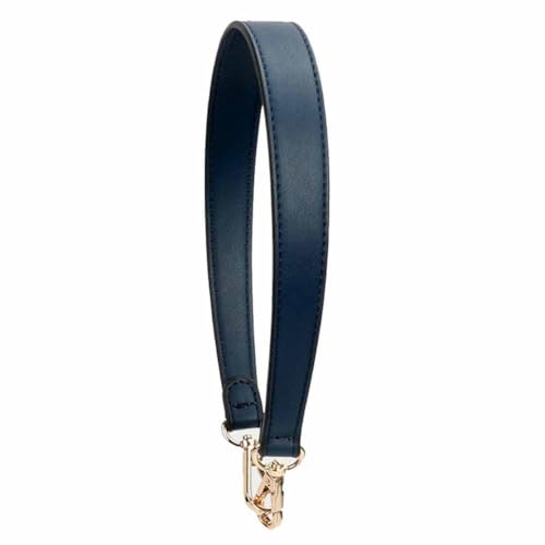 SHTGOI Leder Taschengriffe Verstellbarer Schultergurt Ersatz Taschenhenkel mit Karabinerhaken Universal Kurze Handtasche Griffe Schulterriemen Taschenzubehör für Kleine Handtasche 49cm Blau von SHTGOI