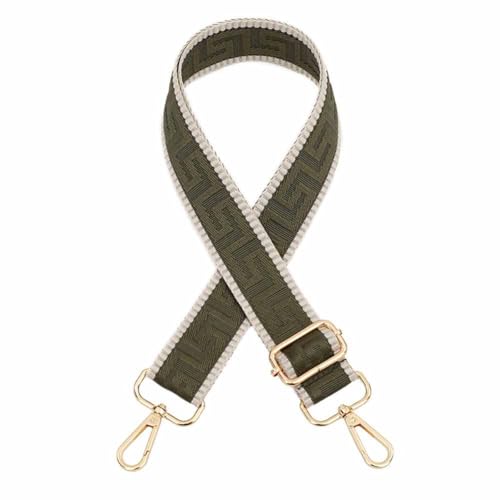 SHTGOI Taschengurte zum Wechseln Solide Farbe Tasche Schulterriemen mit Labyrinth-Muster und Beige Kante 3.8cm Breit Umhängegurt mit Hellgold Karabiner Taschenriemen für CrossbodyTasche Armeegrün SHTGOI Taschengurte zum Wechseln Solide Farbe Tasche Schulterriemen mit Labyrinth-Muster und Beige Kante 3.8cm Breit Umhängegurt mit Hellgold Karabiner Taschenriemen für CrossbodyTasche Armeegrün von SHTGOI