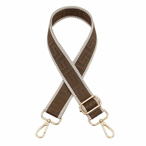 SHTGOI Taschengurte zum Wechseln Solide Farbe Tasche Schulterriemen mit Labyrinth-Muster und Beige Kante 3.8cm Breit Umhängegurt mit Hellgold Karabiner Taschenriemen für CrossbodyTasche Kamel SHTGOI Taschengurte zum Wechseln Solide Farbe Tasche Schulterriemen mit Labyrinth-Muster und Beige Kante 3.8cm Breit Umhängegurt mit Hellgold Karabiner Taschenriemen für CrossbodyTasche Kamel von SHTGOI