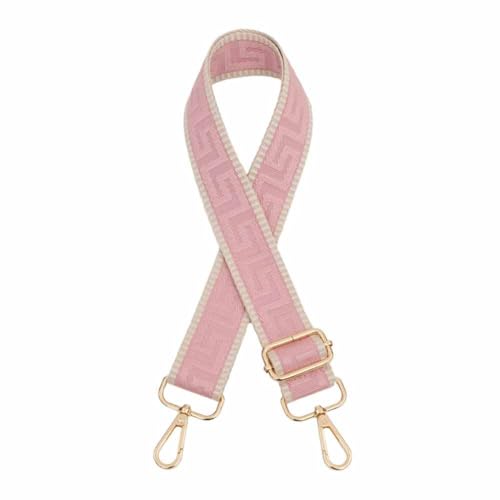 SHTGOI Taschengurte zum Wechseln Solide Farbe Tasche Schulterriemen mit Labyrinth-Muster und Beige Kante 3.8cm Breit Umhängegurt mit Hellgold Karabiner Taschenriemen für CrossbodyTasche Pink SHTGOI Taschengurte zum Wechseln Solide Farbe Tasche Schulterriemen mit Labyrinth-Muster und Beige Kante 3.8cm Breit Umhängegurt mit Hellgold Karabiner Taschenriemen für CrossbodyTasche Pink von SHTGOI